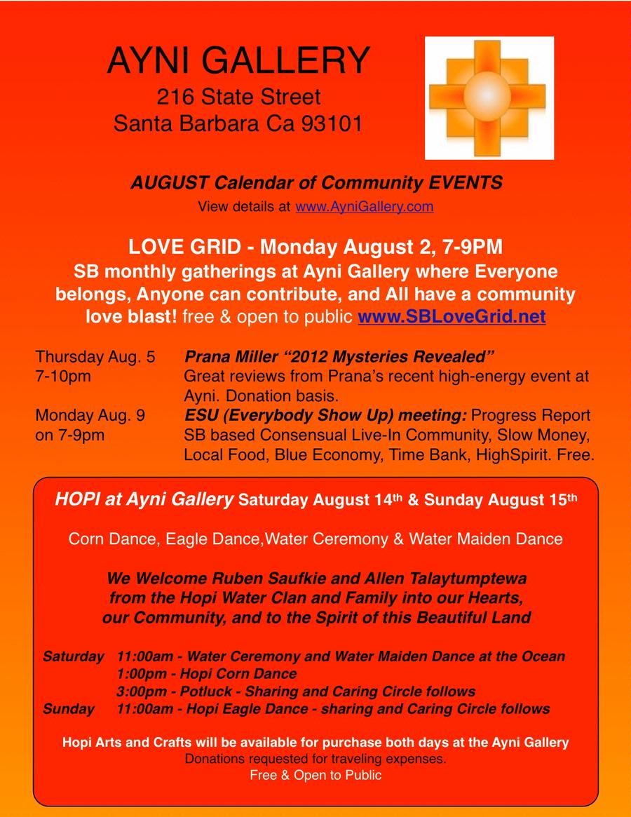 LOVE GRID & Ayni August Events