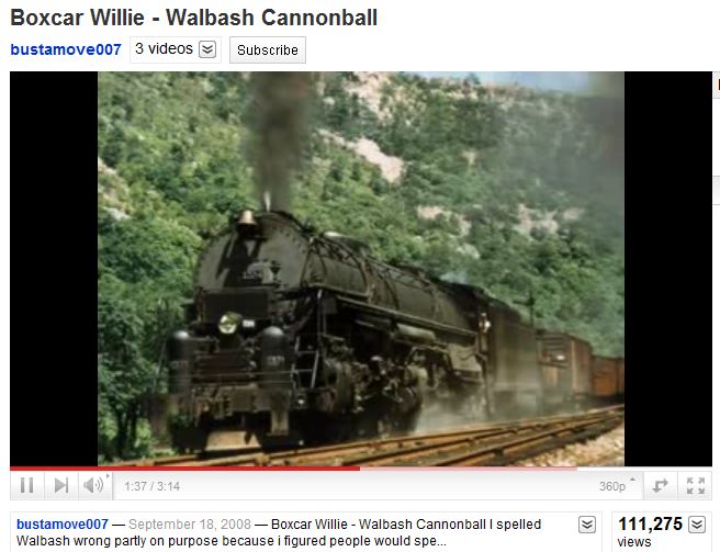 16 - 102422 - BoxCar Willie - Wabash Cannonball YT - 