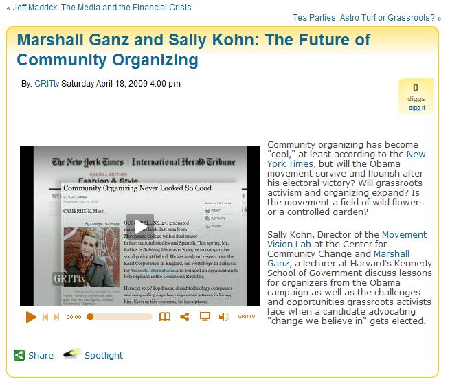 Future of community organizing