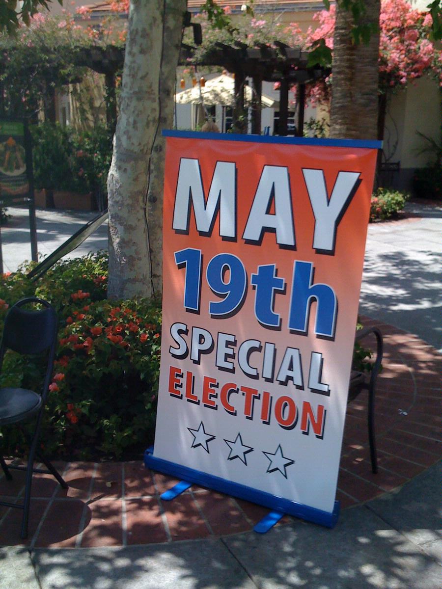 24 - 101886 - Passing out information for the Ca May 19 election - 