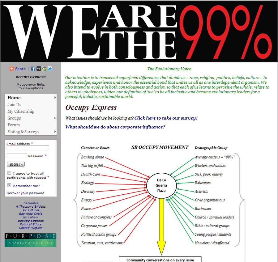 Occupy Express home page 2