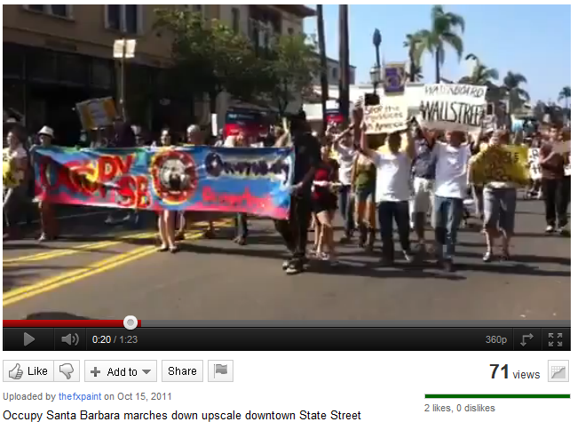 Occupy SB Parade YouTube 1