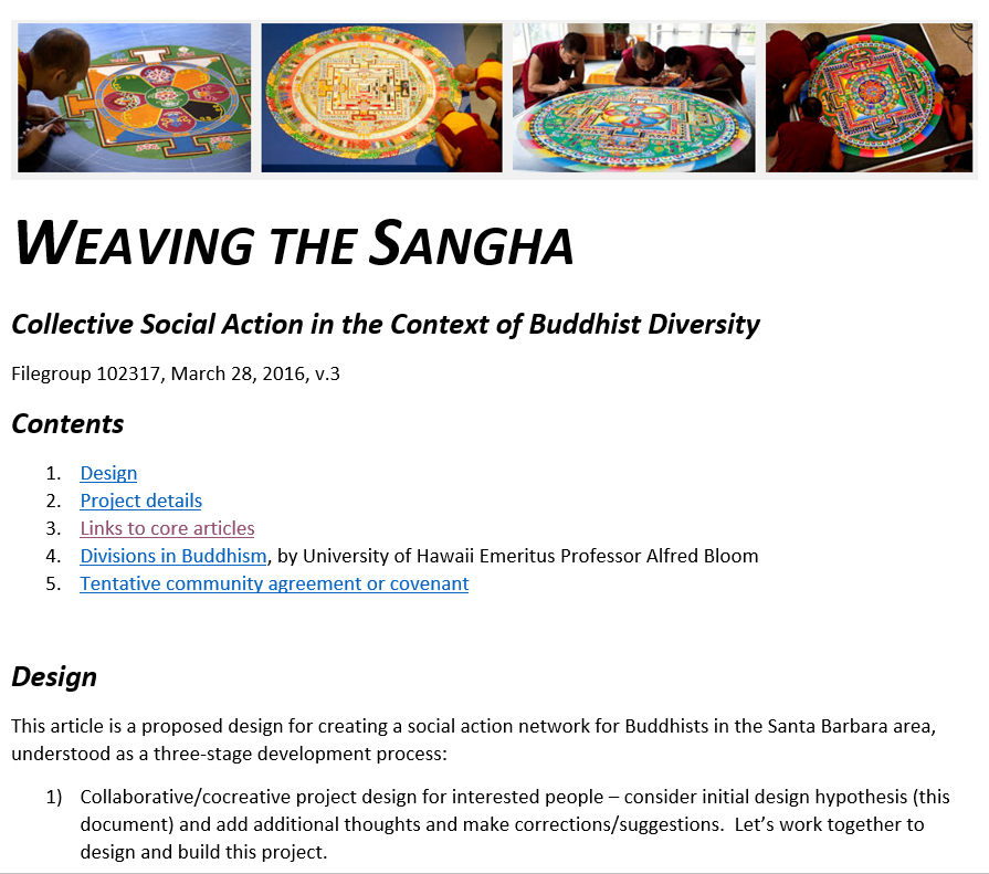 Weaving the Sangha